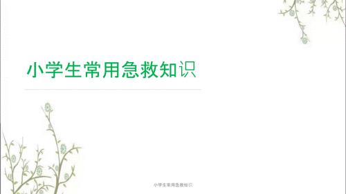 小学生常用急救知识.pptx