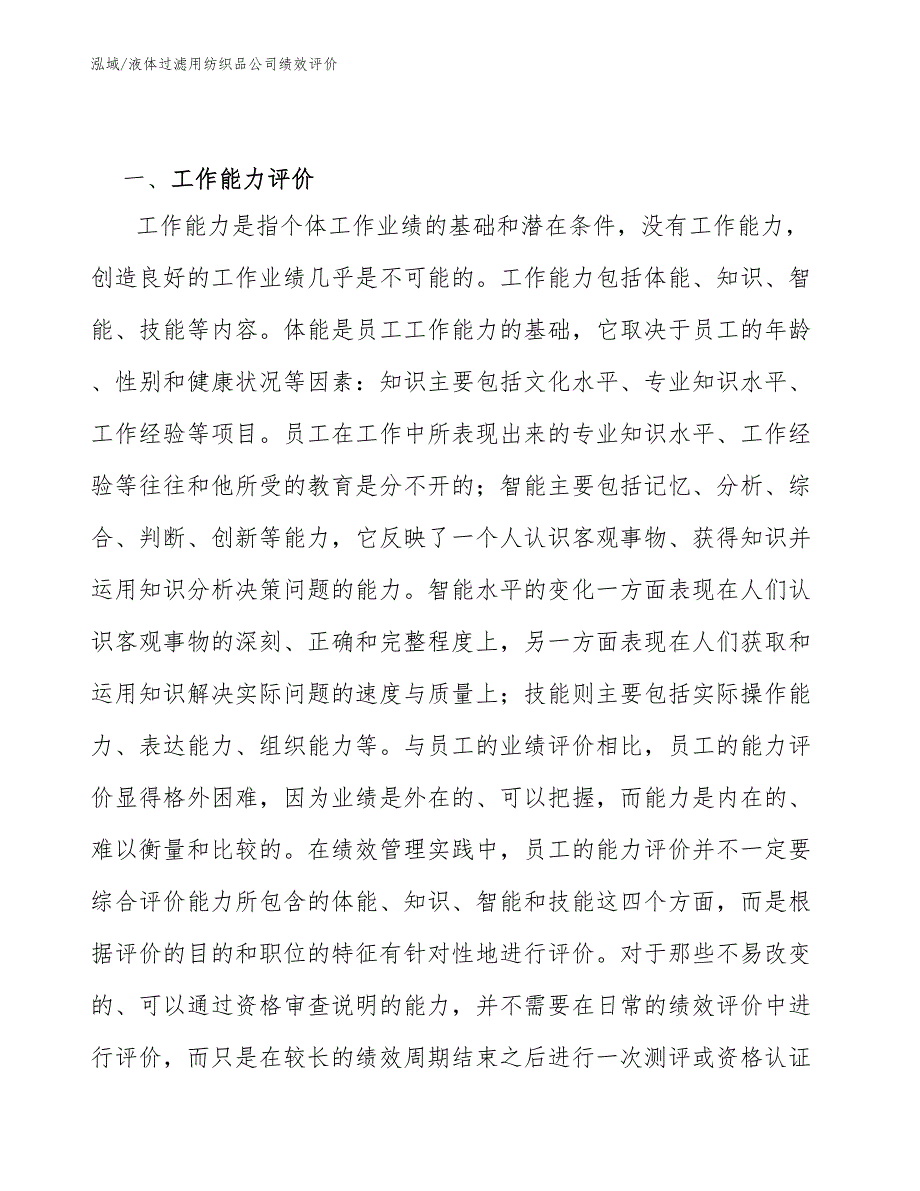 液体过滤用纺织品公司绩效评价范文.docx_第2页