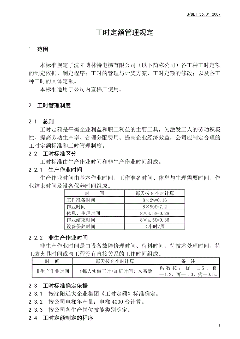 工时定额管理规定正文.doc_第1页
