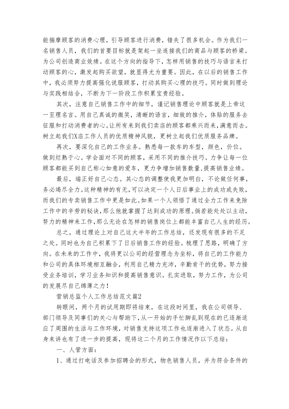 营销总监个人工作总结范文（15篇）.docx_第2页