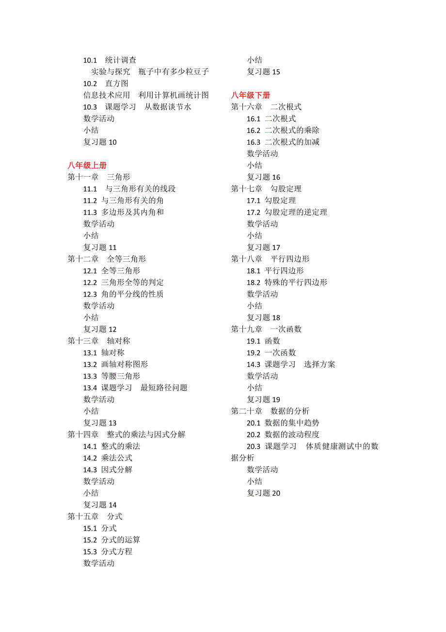 最新人教版初中数学目录详细.doc_第2页