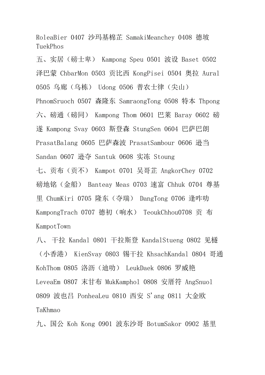 柬埔寨地名中英文对照.doc_第2页