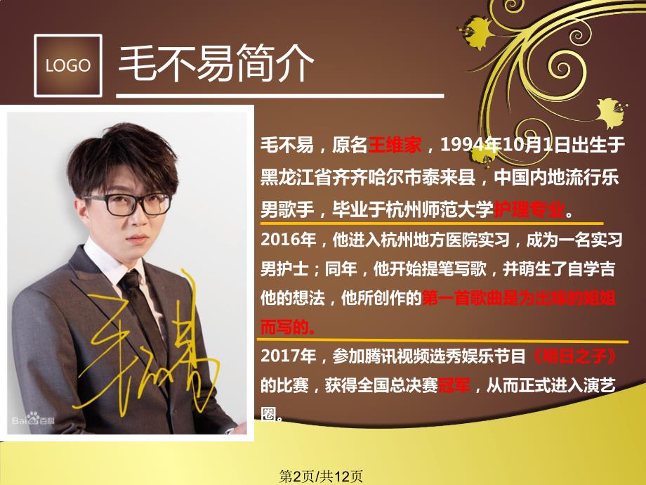 歌手毛不易PPT课件.pptx_第2页