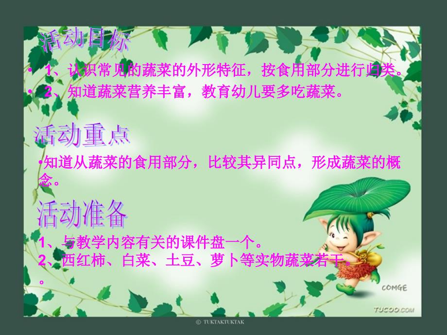 幼儿教育蔬菜的哪个部位可以吃.ppt_第2页