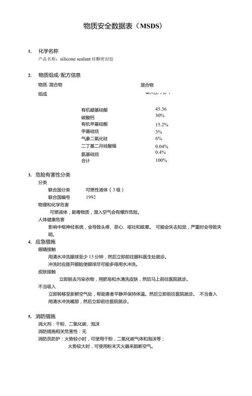 硅酮密封胶MSDS.doc