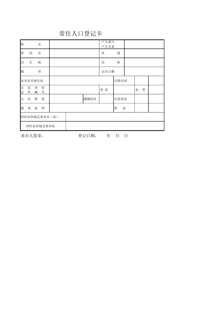 常住人口登记卡模板.doc_第1页