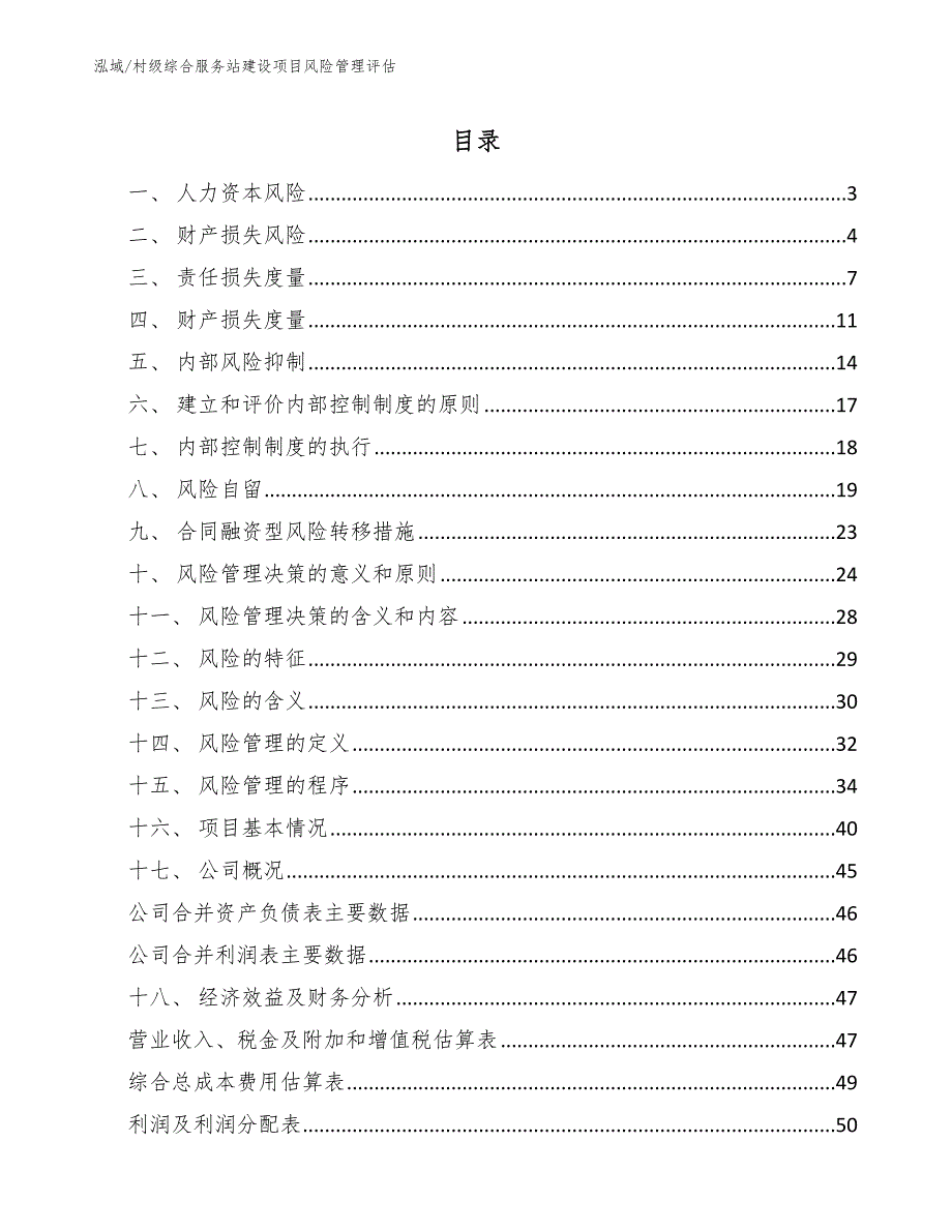 村级综合服务站建设项目风险管理评估参考.docx_第2页