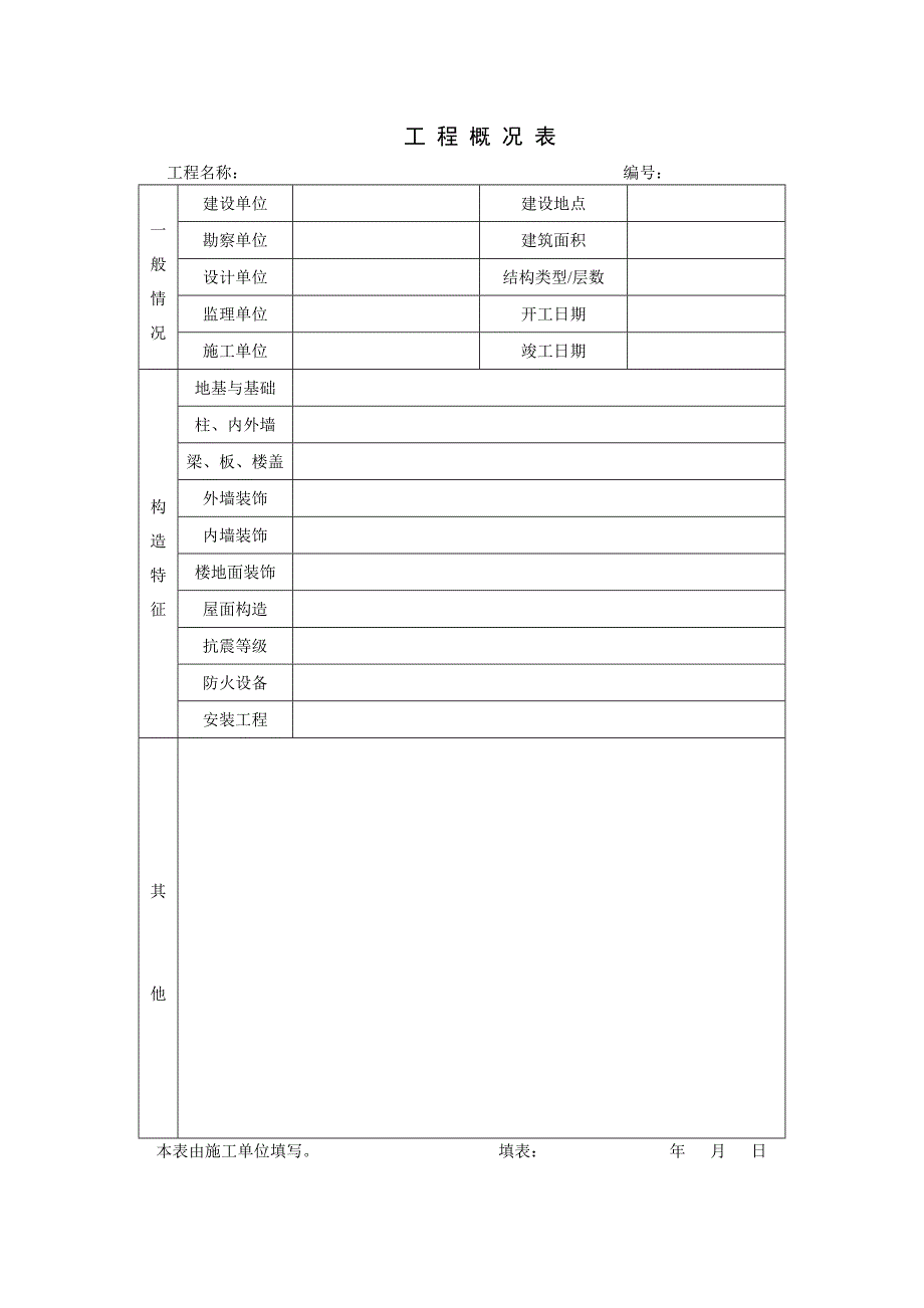 工程概况表格.doc_第1页