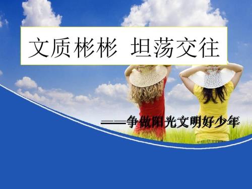 彬彬有礼坦荡交往.ppt
