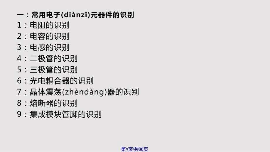 常用电子元器件的识别与检测新实用教案.pptx_第1页