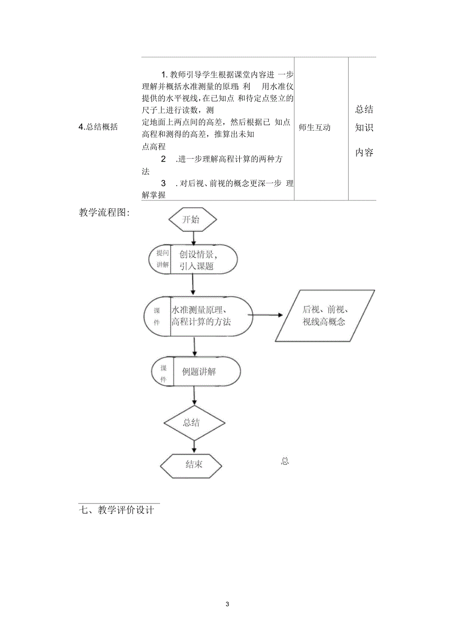 水准测量的原理教学方案设计.docx_第3页