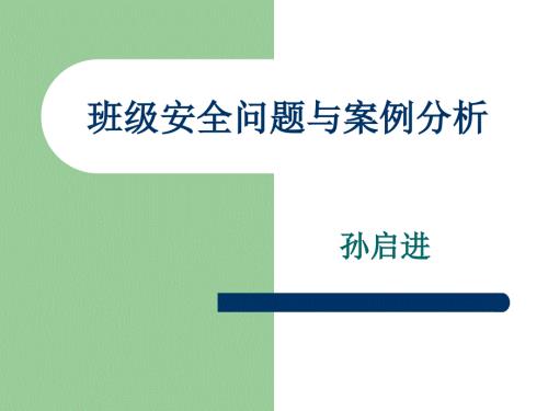 班级安全问题与案例分析.ppt