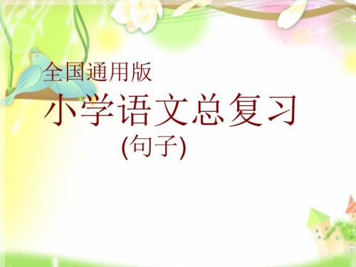 小学语文句子总复习全国通用版.ppt