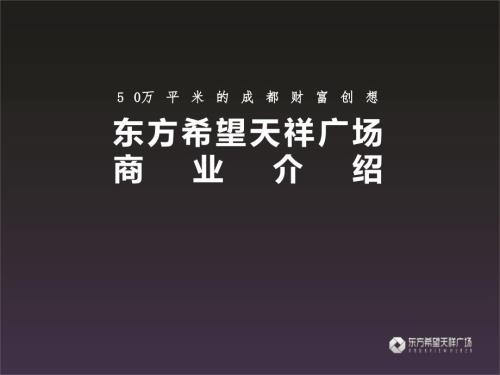 成都东方希望天祥广场商业报告.ppt