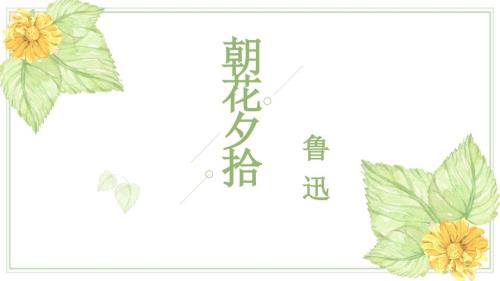 朝花夕拾读后感PPT课件.ppt