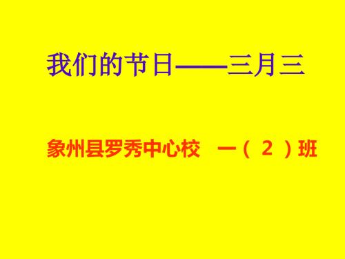 广西壮乡三月三主题班会ppt课件.ppt