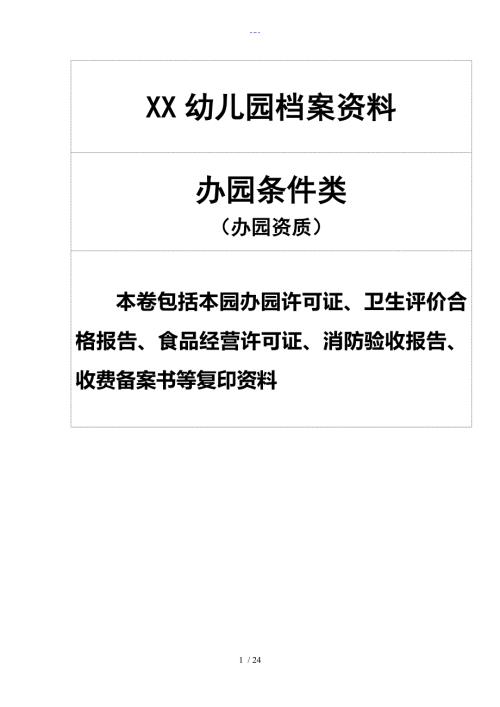 幼儿园办园行为督导评估档案材料更新版本.doc