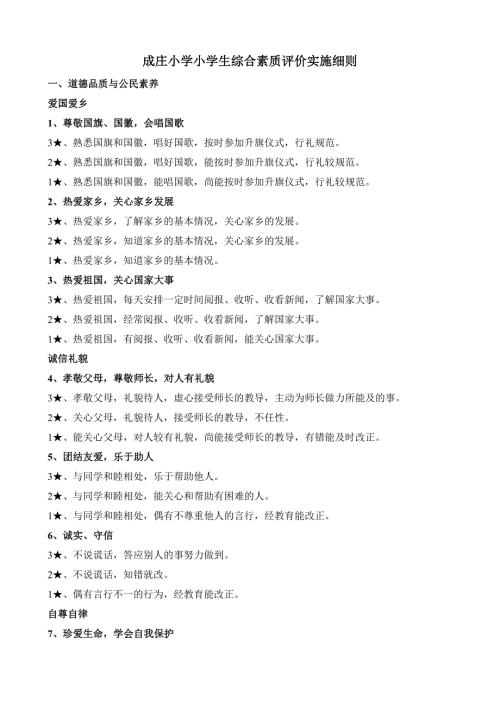 小学生综合素质评价实施细则.doc