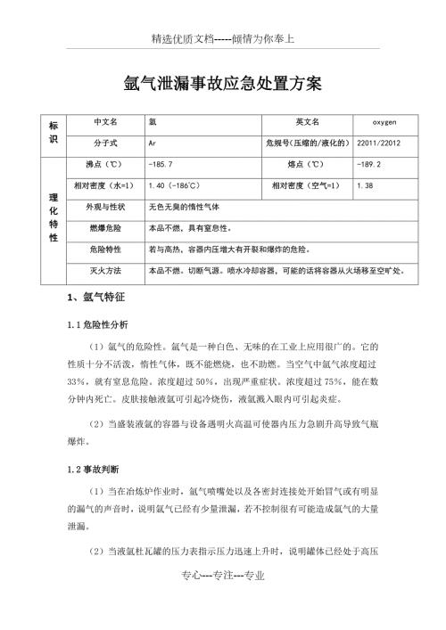 氩气泄露事故应急处置方案正本.docx
