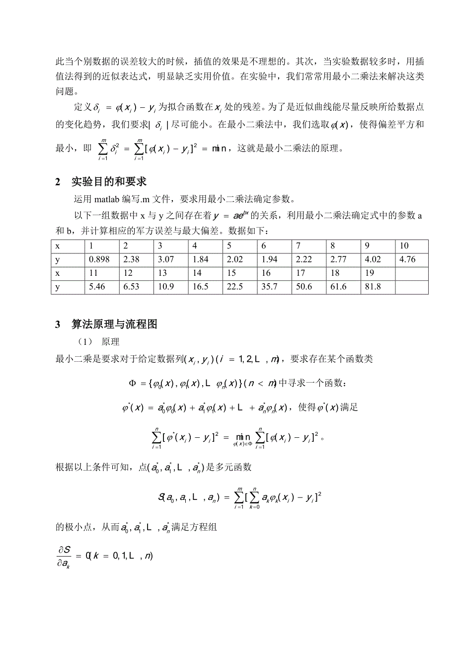 最小二乘拟合实验报告.doc_第2页