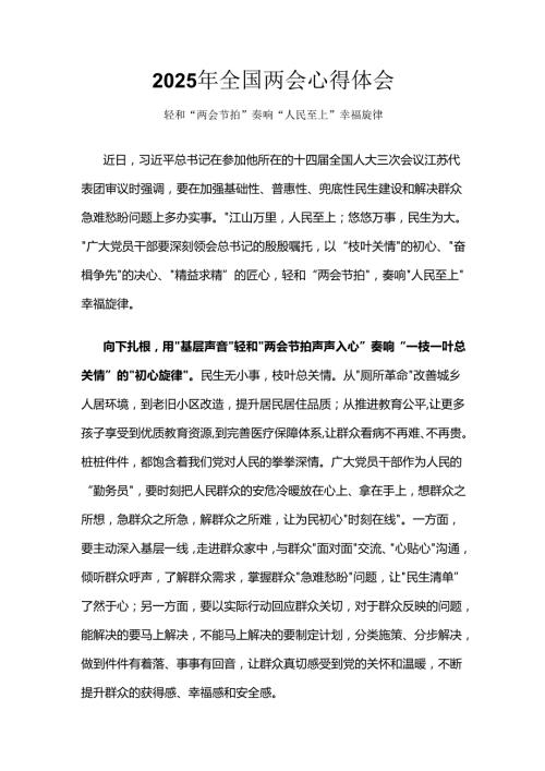 企业2025年学习全国两会发言稿多篇合集.docx