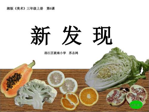 湘版三年级美术课件新发现.ppt