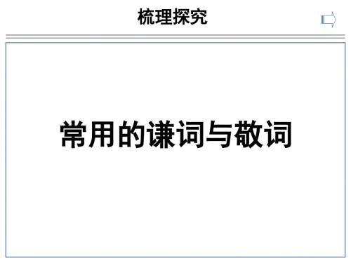 常用的谦词与敬词课件.ppt