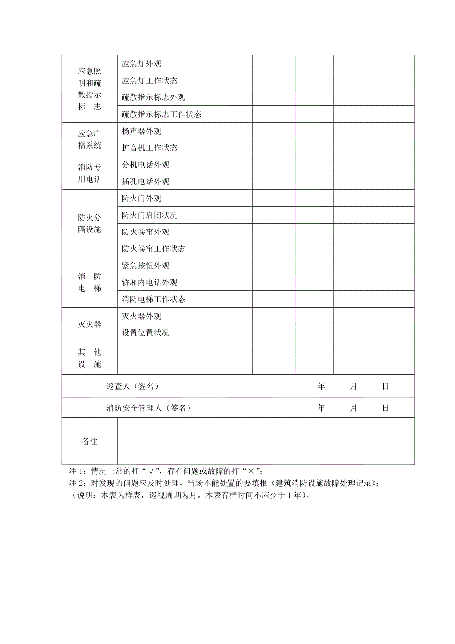 建筑消防设施巡查记录表.doc_第3页