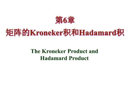 矩阵的Kronecker积与Hadmard积.ppt