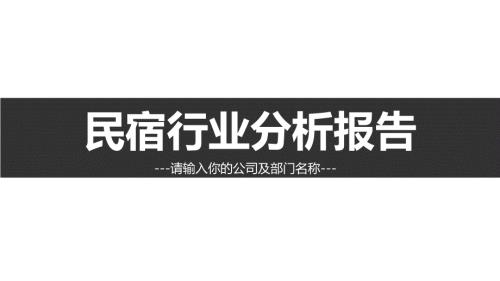 民宿市场分析报告ppt课件.pptx