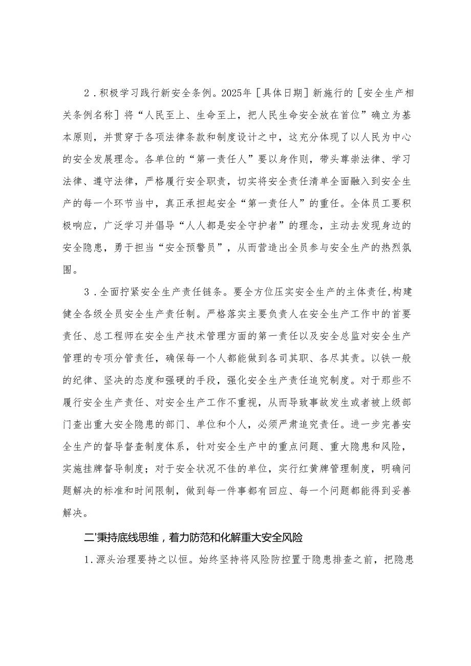 在2025年安全生产工作会上的研讨发言材料+巡察组安全生产工作开展专项巡察整改情况的报告.docx_第2页