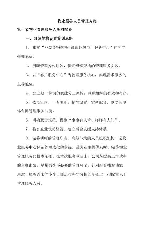 物业服务人员管理方案.docx