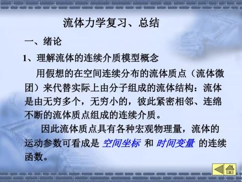 流体力学复习总结.ppt