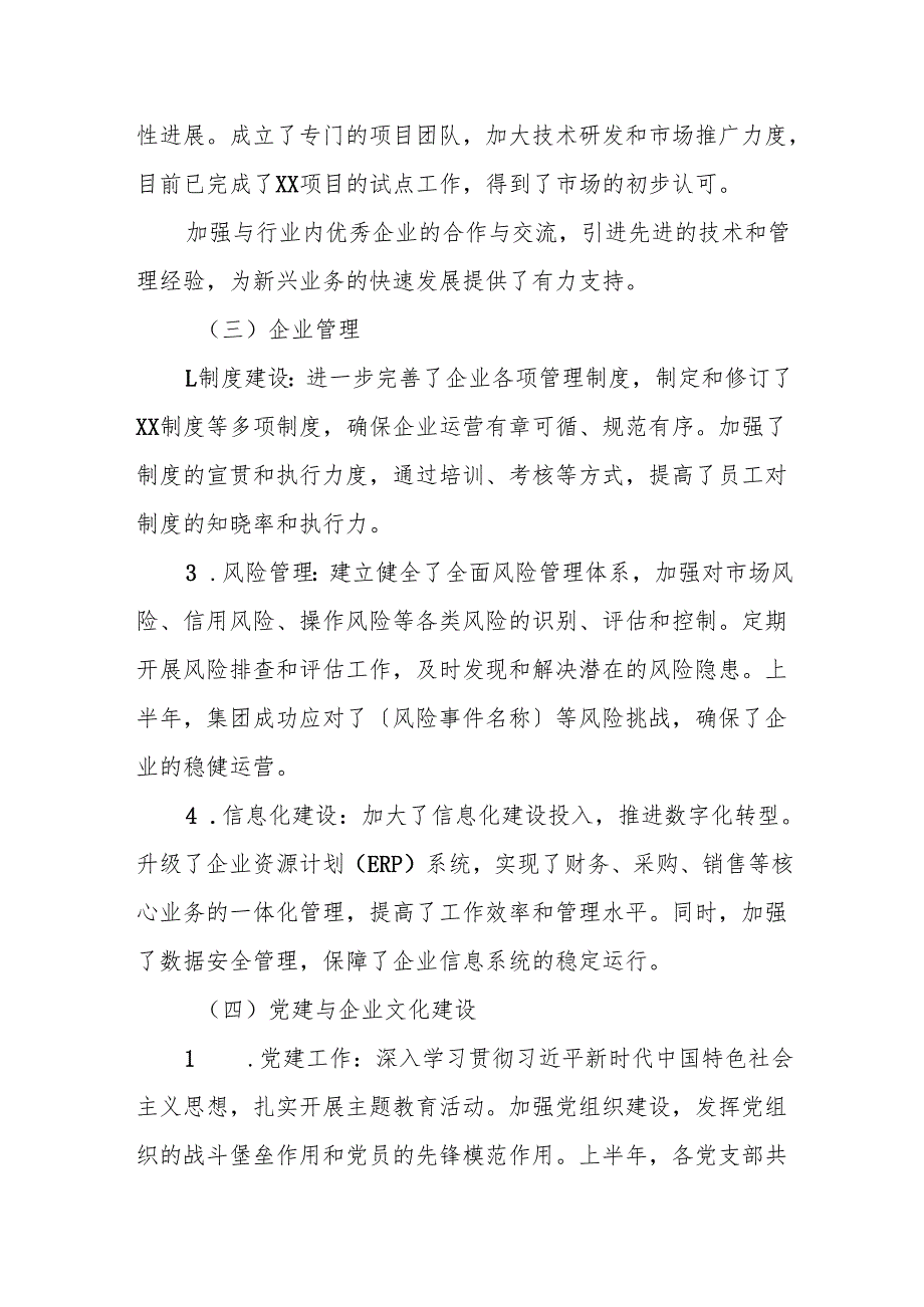 XX集团2025年上半年工作总结暨下半年工作计划.docx_第2页