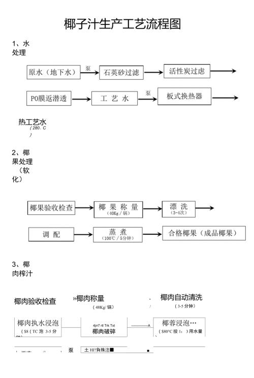 椰子汁饮料工艺流程图.doc