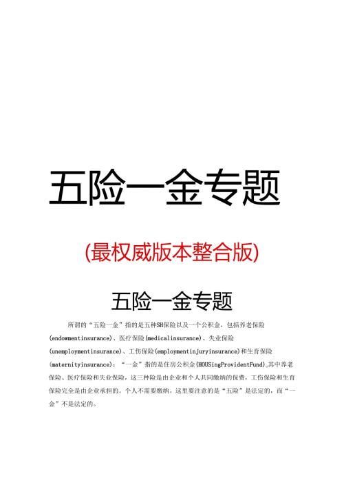史上超全“五险一金”专题问答大汇总（170页）.docx