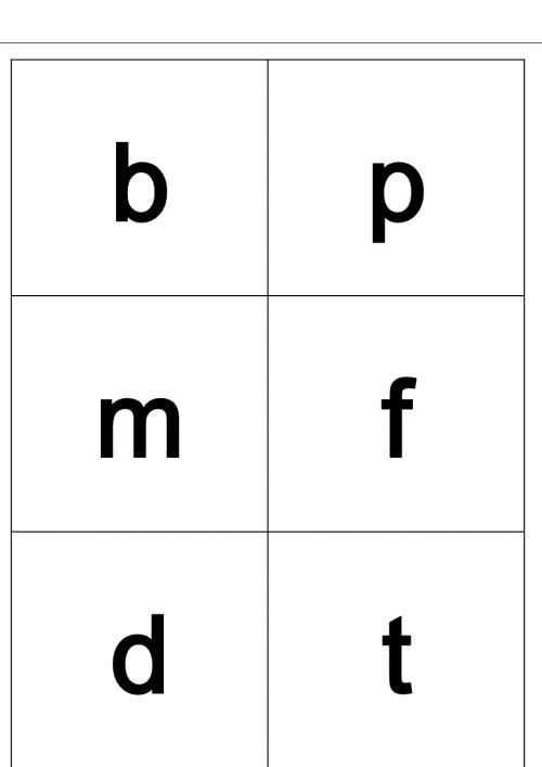 小学汉语拼音字母表卡片带声调WOD打印版.doc