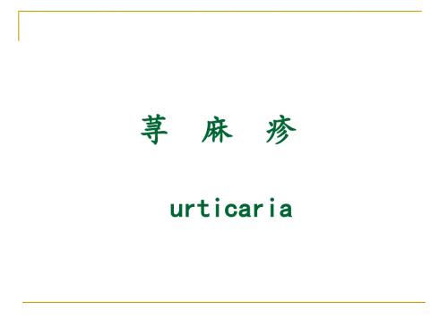 皮肤病荨麻疹.ppt