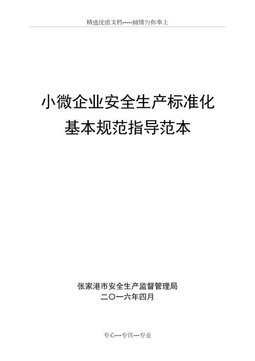 小微企业安全生产标准化.doc
