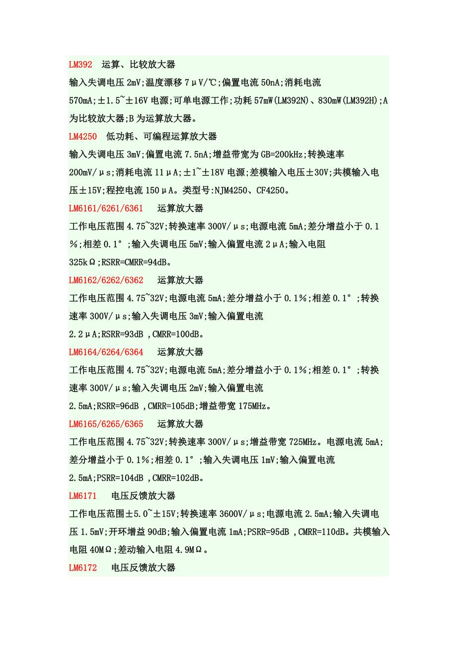 常用放大器参数.doc_第3页