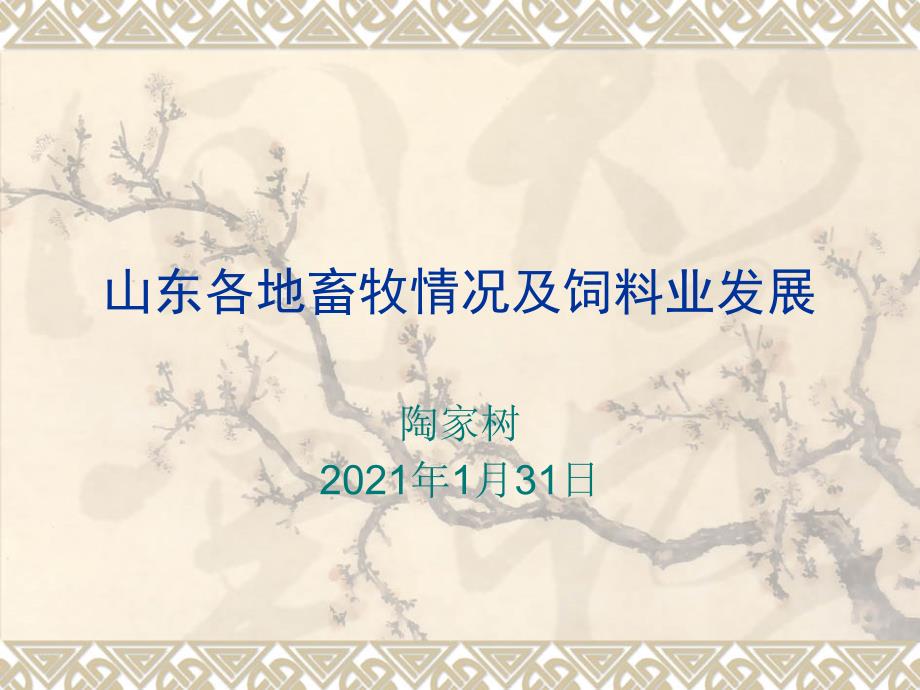 山东各地畜牧情况.pptx_第1页