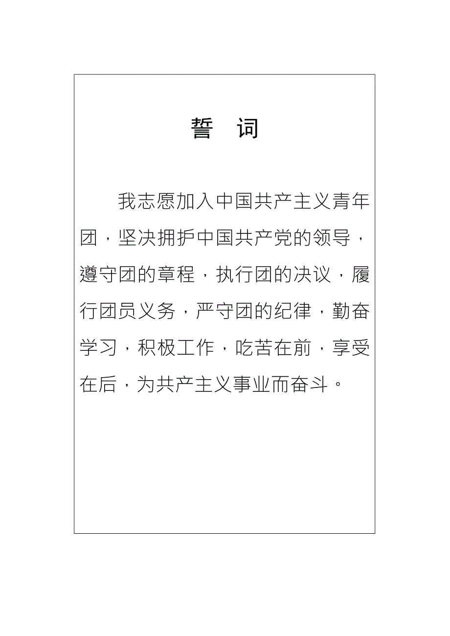 新版入团志愿书2020入团志愿书.doc_第2页