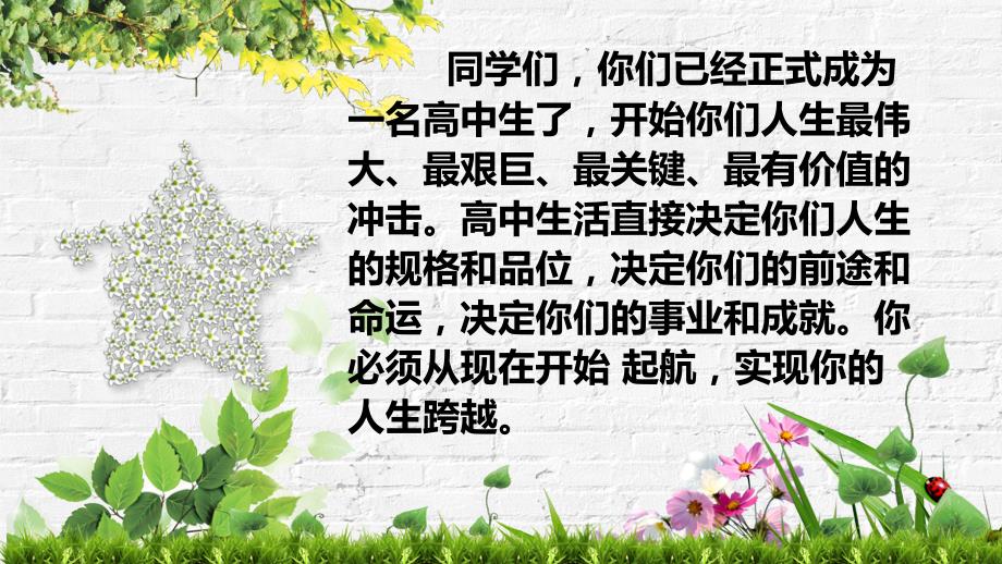 梦想起航青飞扬高中生活如何启航主题班会授课课件PPT模板.pptx_第2页
