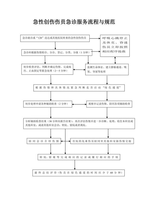 急诊六大病种诊疗流程图.doc