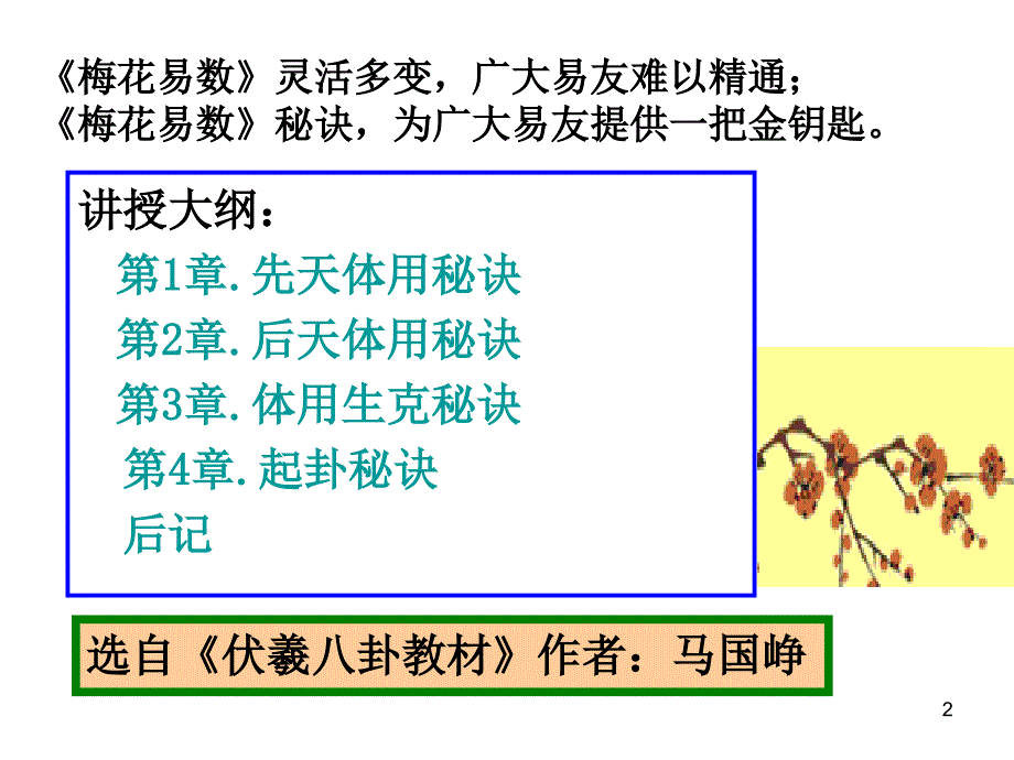 梅花易数秘诀PPT培训课件.ppt_第2页