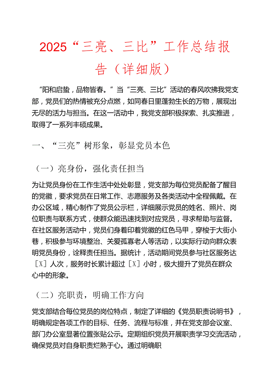 2025“三亮、三比”工作总结报告（详细版）.docx_第1页