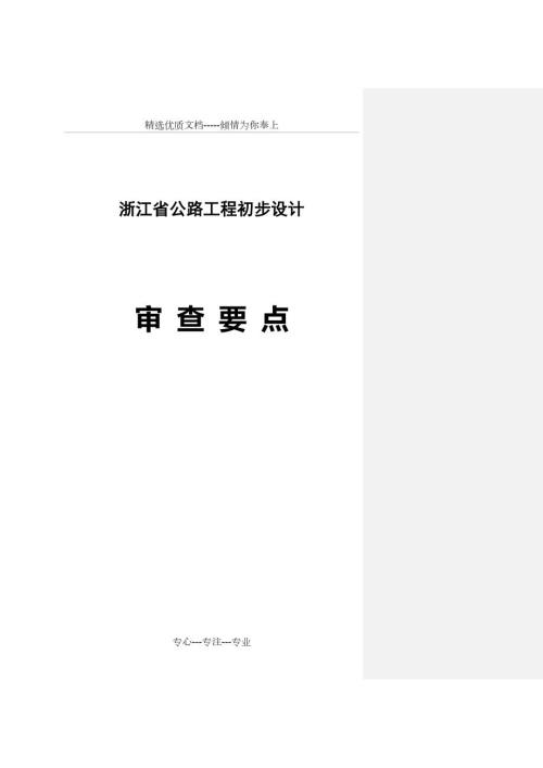浙江省公路初步设计审查要点共27页.doc
