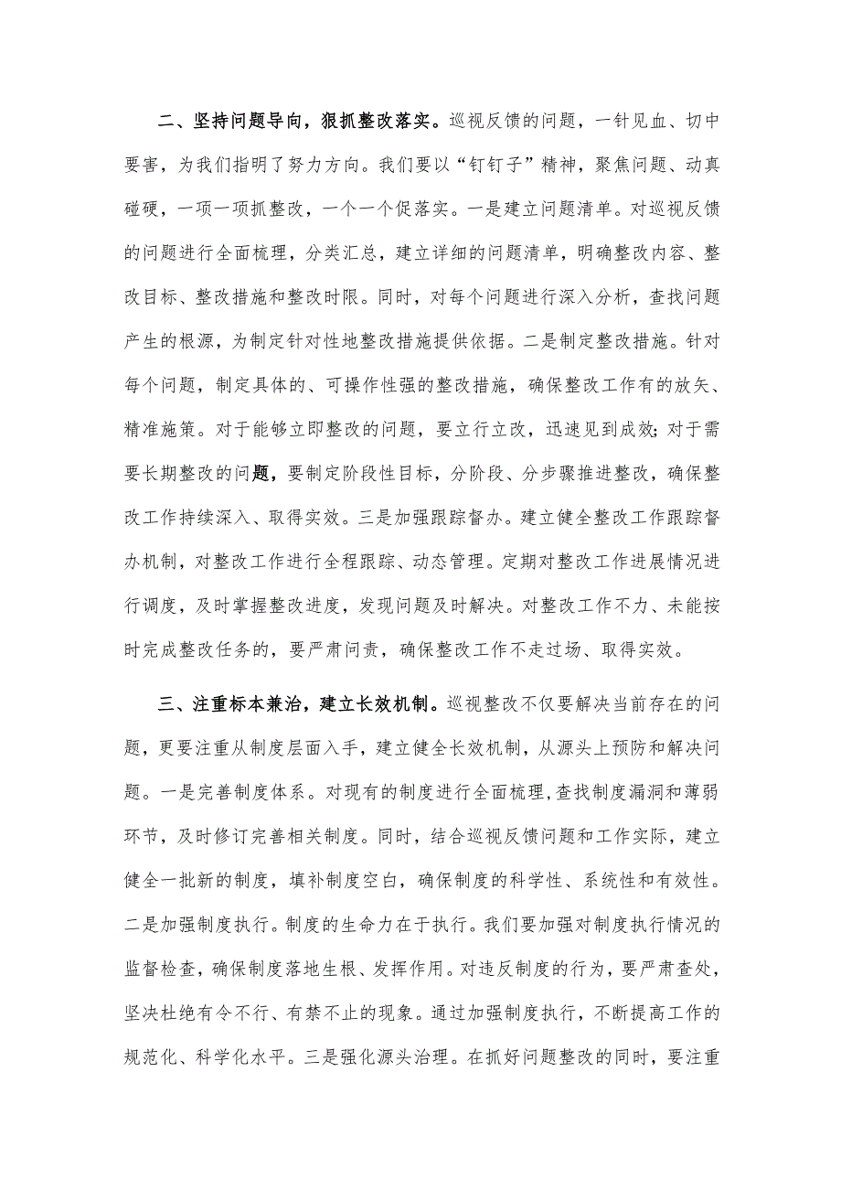 2025在巡视整改专题民主生活会上的发言稿2篇.docx_第2页