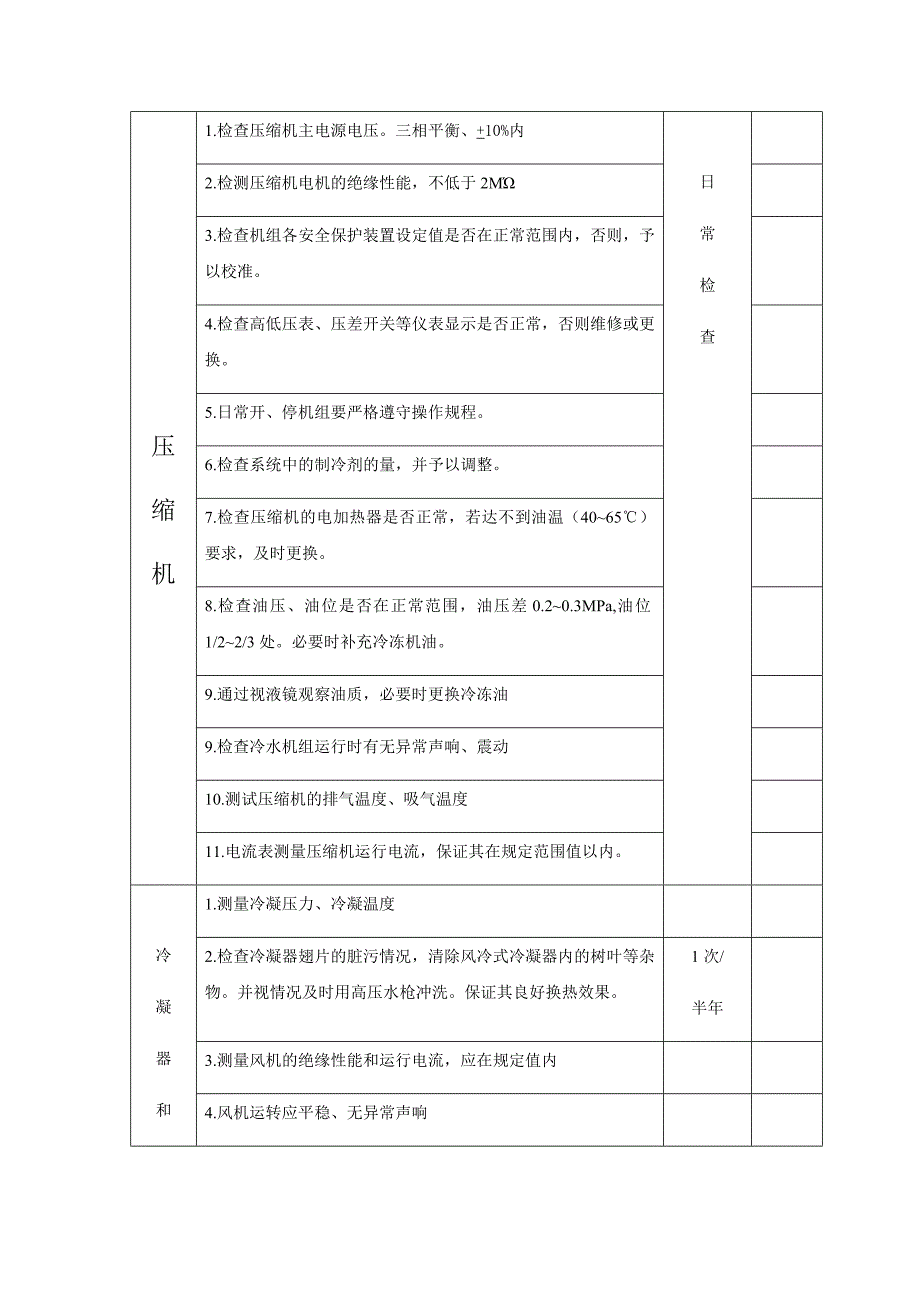 螺杆式冷水热泵机组运行维护保养计划书.doc_第2页