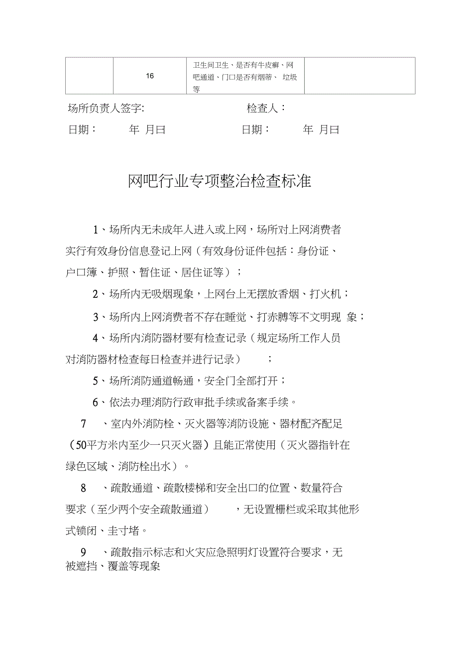 网吧行业检查表及检查标准.doc_第2页